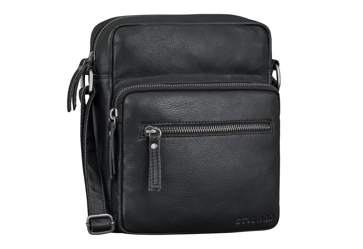 STILORD Schultertasche "Maris" Kleine Echtleder Umhängetasche für Herren für 8.3 Zoll Tablet von STILORD