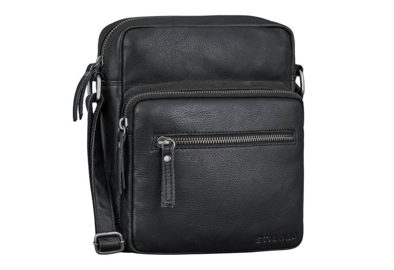 STILORD Schultertasche "Maris" Kleine Echtleder Umhängetasche für Herren für 8.3 Zoll Tablet von STILORD