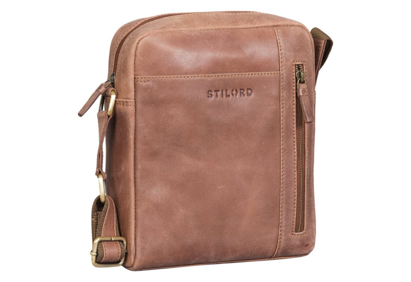 STILORD Schultertasche "Memphis" Umhängetasche Herren Klein Leder von STILORD