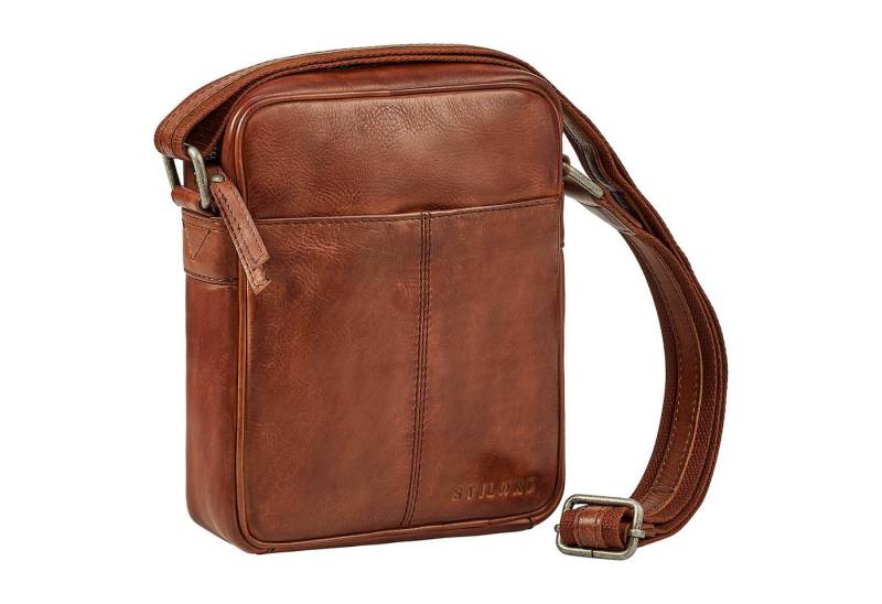 STILORD Schultertasche "Nilo" Elegante Umhängetasche Herren Klein Leder für Tablet 8,3 Zoll von STILORD