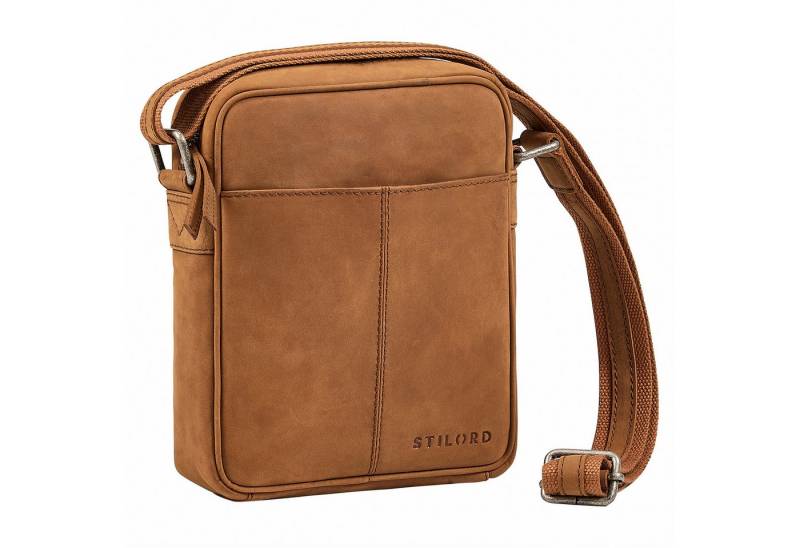 STILORD Schultertasche "Nilo" Elegante Umhängetasche Herren Klein Leder für Tablet 8,3 Zoll von STILORD