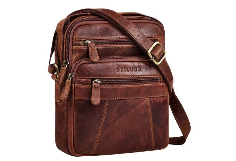 STILORD Schultertasche "Omar" Umhängetasche Herren Klein Leder Tablet bis 8.4 Zoll von STILORD