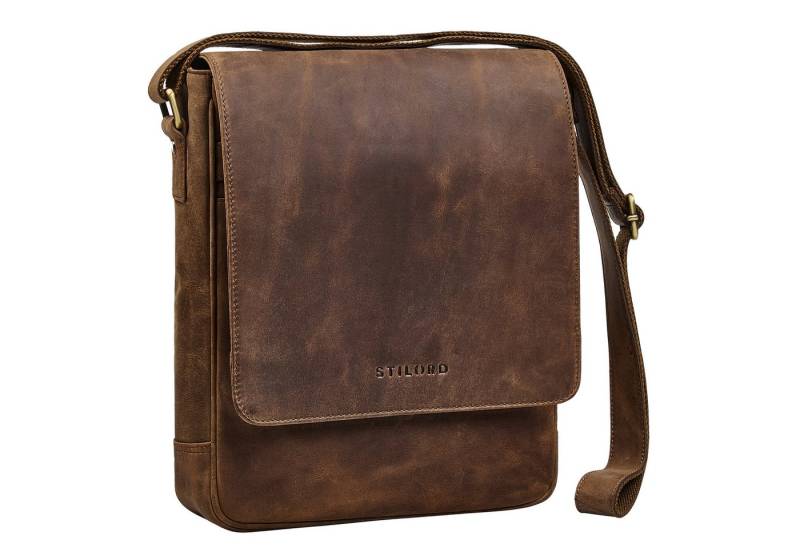 STILORD Schultertasche "Ottavio" Umhängetasche Herren Leder Hochformat für 13,3 Zoll Laptop von STILORD