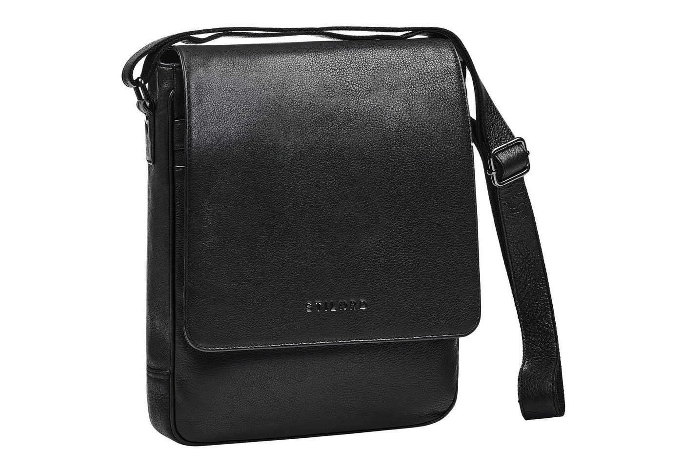 STILORD Schultertasche "Ottavio" Umhängetasche Herren Leder Hochformat für 13,3 Zoll Laptop von STILORD