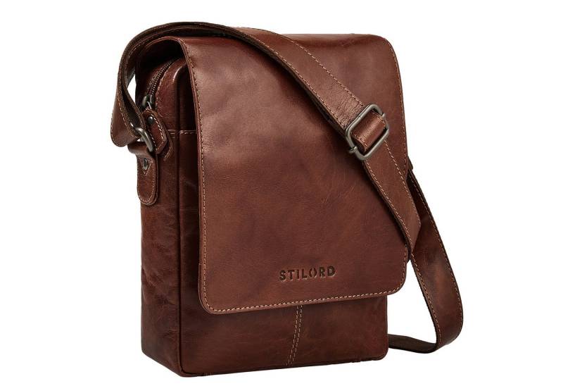 STILORD Schultertasche "Remo" Stilvolle Umhängetasche Herren Klein Leder Tablet 10,1 Zoll von STILORD