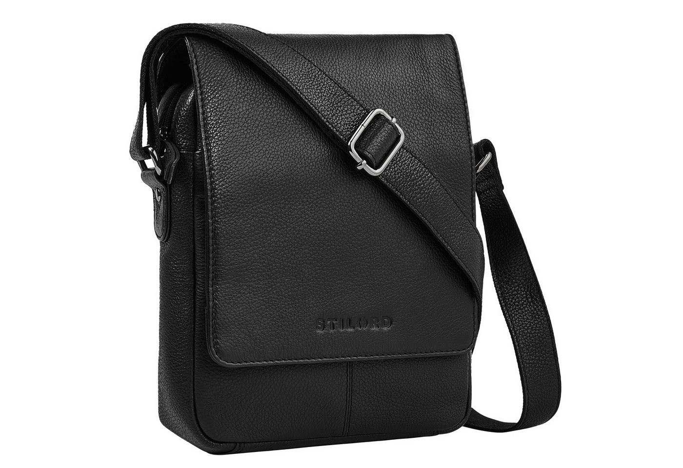 STILORD Schultertasche "Remo" Stilvolle Umhängetasche Herren Klein Leder Tablet 10,1 Zoll von STILORD