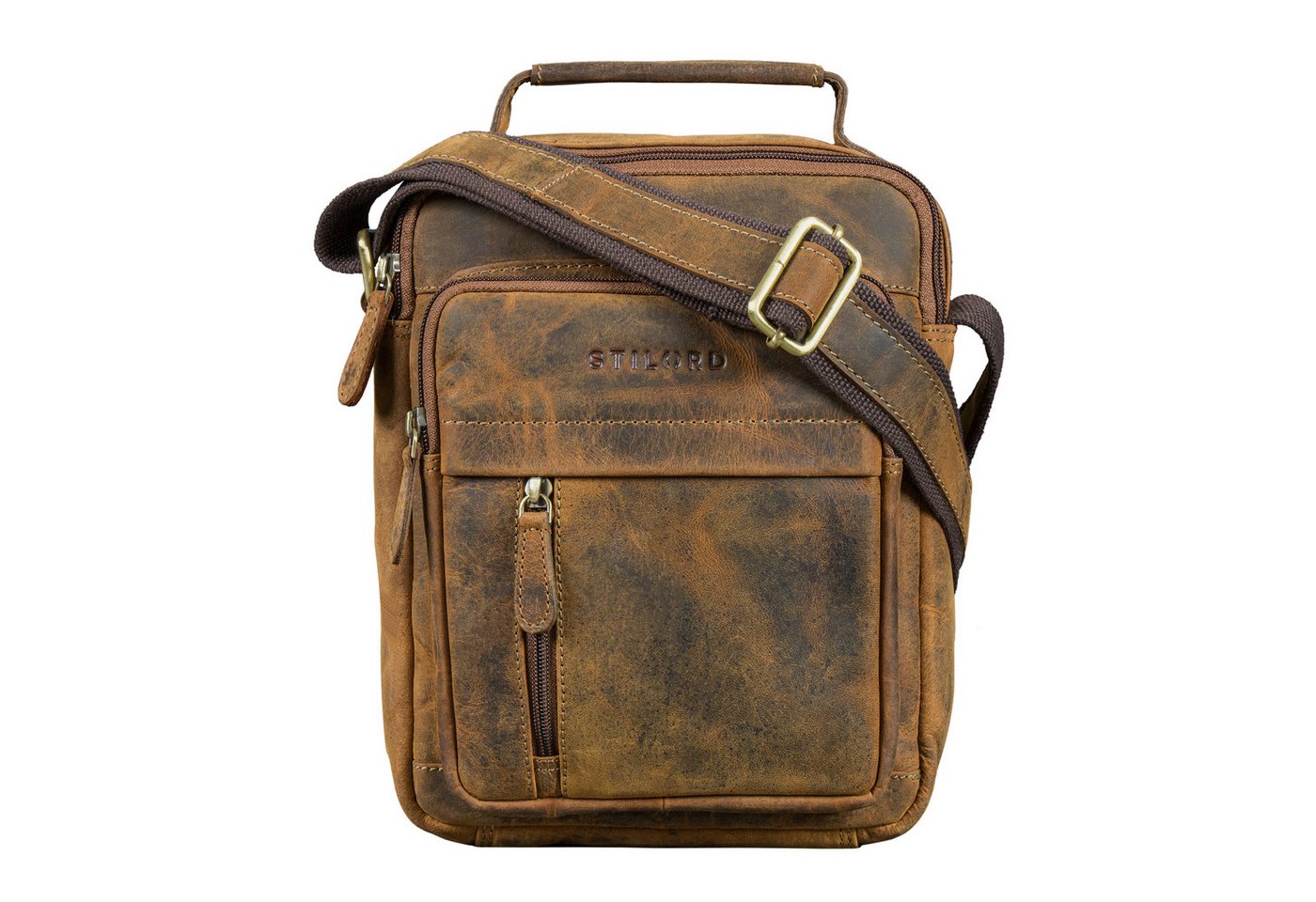 STILORD Schultertasche "Ruben" Umhängetasche Herren Leder 10,9 Zoll von STILORD
