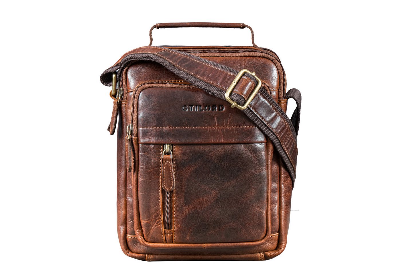 STILORD Schultertasche "Ruben" Umhängetasche Herren Leder 10,9 Zoll von STILORD