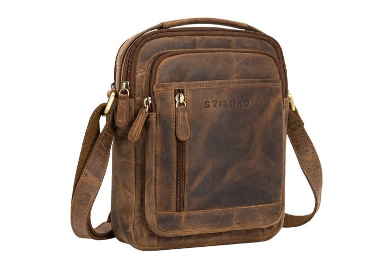 STILORD Messenger Bag "Salva" Kleine Echt Leder Umhängetasche Herren für 8 Zoll Tablet, Echtleder von STILORD