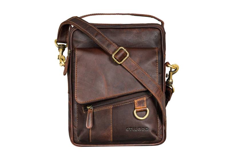 STILORD Schultertasche "Silvio" Moderne Ledertasche Herren Klein für Tablet 10,1 Zoll von STILORD