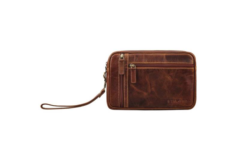 STILORD Handtasche "Sunny" Clutch Handgelenktasche Herren Leder mit Doppelkammer von STILORD