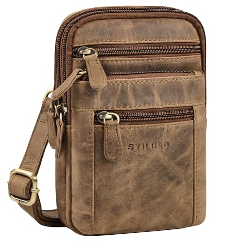 STILORD 'Tamo' 4-in-1 Kleine Ledertasche Herren - Umhänge, Brust, Karabiner & Gürteltasche | Multifunktionale Echtleder Männerhandtasche mit abnehmbaren Gurt für Handy, Farbe:mittel - braun STILORD 'Tamo' 4-in-1 Kleine Ledertasche Herren - Umhänge, Brust, Karabiner & Gürteltasche | Multifunktionale Echtleder Männerhandtasche mit abnehmbaren Gurt für Handy, Farbe:mittel - braun von STILORD
