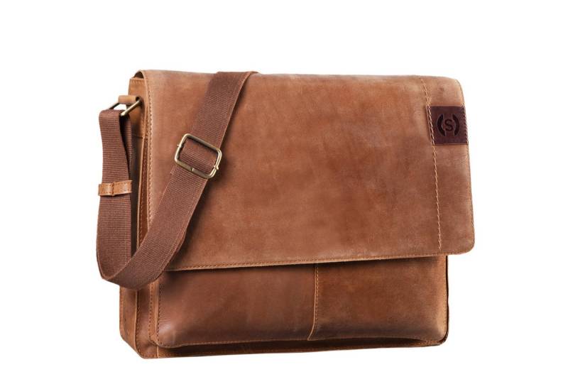 STILORD Schultertasche "Athos" Businesstasche Leder 15,6 Zoll von STILORD