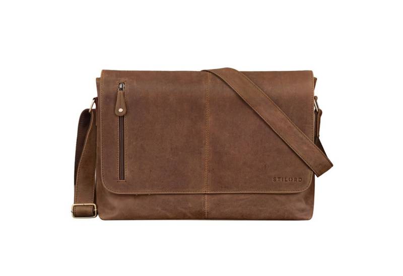 STILORD Schultertasche "Hamilton" 15 Zoll Messenger Bag Leder von STILORD