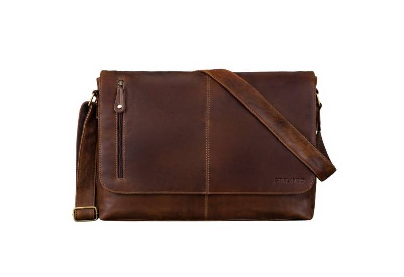 STILORD Schultertasche "Hamilton" 15 Zoll Messenger Bag Leder von STILORD