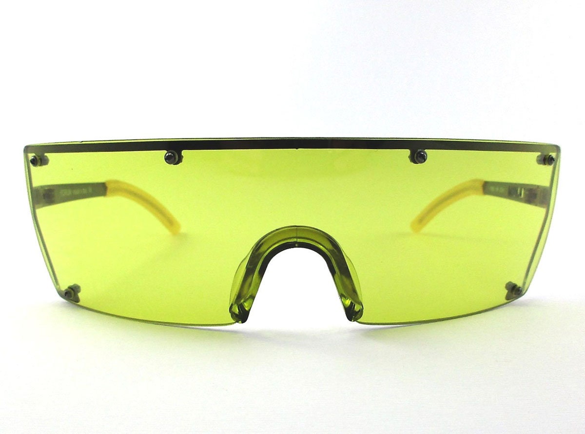 Forum F901 Maske Sonnenbrille Made in Italy Gelbe Linsen von STILOTTICAITALIANA