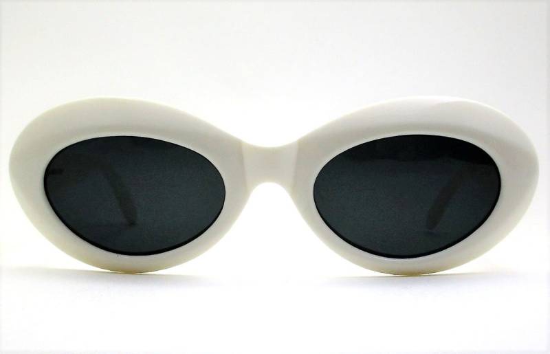 Morange Vintage Sonnenbrille Frau Farbe Weiß Kurt Cobain Stil von STILOTTICAITALIANA