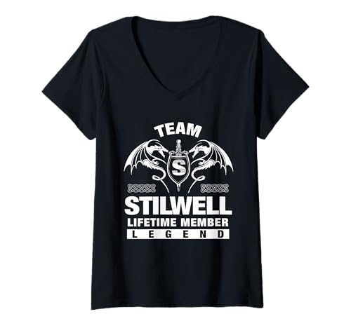 Damen Team Stillwell – Lebenslange Mitgliedsgeschenke T-Shirt mit V-Ausschnitt von STILWELL FAMILY Idea Gifts