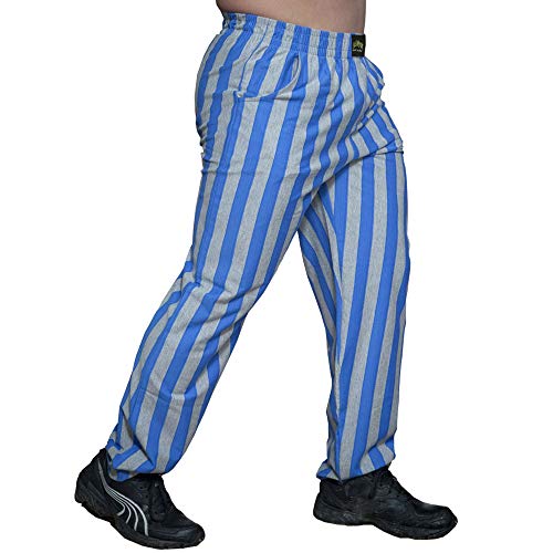 BIG SM SPORTSWEAR MUSCLEWEAR Herren Sporthose Jogginghose Trainingshose Bodyhose Bodybuilding blau 1012-ST von STILYA THE SPORTSWEAR COMPANY