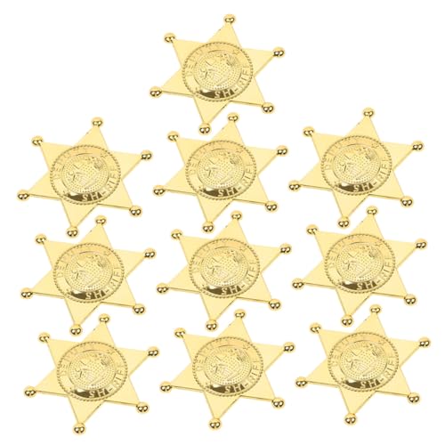 STOBAZA 10 Stück Cowboy Abzeichen Anstecker für Kostümpartys Rollenspiele Dekoration Leicht Langlebig für Geburtstagsfeiern Bühnenaufführungen STOBAZA 10 Stück Cowboy Abzeichen Anstecker für Kostümpartys Rollenspiele Dekoration Leicht Langlebig für Geburtstagsfeiern Bühnenaufführungen von STOBAZA
