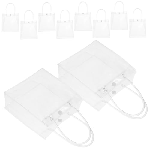 STOBAZA 10 Stück Kleine Transparente PVC Tragetaschen mit Henkel und Druckknopf Wiederverwendbare transparente Geschenktüten für Hochzeit Geburtstag Party Süßigkeiten Einkaufstaschen STOBAZA 10 Stück Kleine Transparente PVC Tragetaschen mit Henkel und Druckknopf Wiederverwendbare transparente Geschenktüten für Hochzeit Geburtstag Party Süßigkeiten Einkaufstaschen von STOBAZA