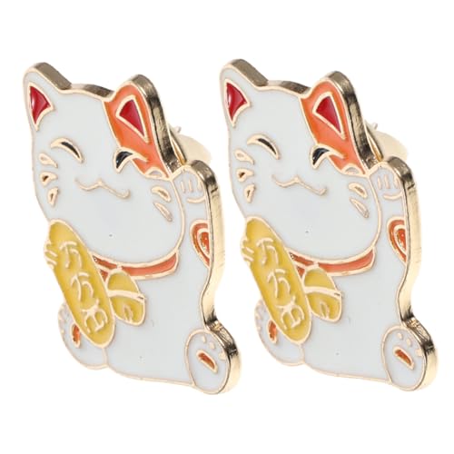 STOBAZA 2 Stück Teiliges Niedliche Katzenbrosche aus Robustem Legierungs Material Verspieltes Cartoon Design Modisches Ansteck Pin für Rucksäcke Taschen Kleidung Einzigartige Accessoires von STOBAZA