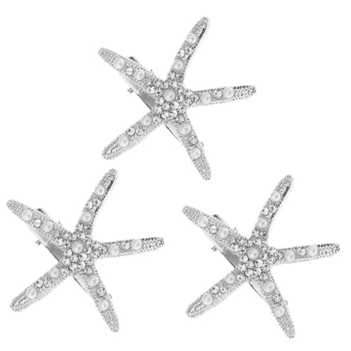 STOBAZA 3 Stück Teiliges Seestern Haarschmuck für Frauen Haarspangen Haaraccessoires Strass Haarclips für Brautfrisuren Inspiriert Einzigartiger Charme von STOBAZA