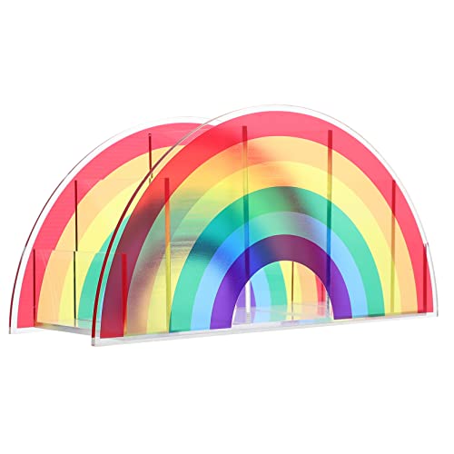 STOBAZA 4 Stück Rainbow Bridge Stifthalter Linealhalter Belohnungen für Schulgeschenke Bleistifthalter Acryl-Stift-Organizer Hohe Kapazität Aufbewahrungskiste Schreibtischstift Container von STOBAZA