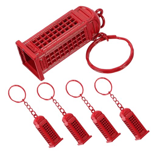 STOBAZA 5 Stück Telefonzellen Schlüsselanhänger Anhänger London England Reiseliebhaber Taschen Dekoration Geschenkidee Zufällige Farbe von STOBAZA