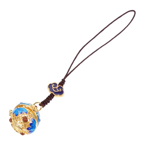 STOBAZA Chinesischer Stil DIY Schlüsselanhänger Kugelförmiger Duftbeutel Anhänger Goldfarben Feng Shui Handgefertigt für Handy Auto Zubehör von STOBAZA