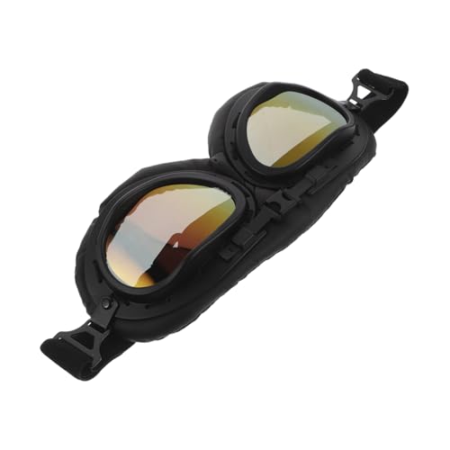 STOBAZA Retro Motorradbrille Winddicht Windschutz Brille Aus Robustem PC Material Für Herren Damen Vintage Stil Motorradzubehör Outdoor Sports von STOBAZA
