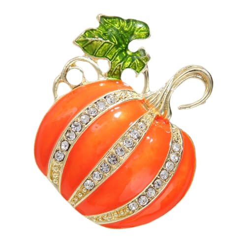 STOBAZA Rhinestone Pumpkin Brooch Retro Vintage Brooch Pin mit Funkelnden Strasssteinen Dekorative Halloween Anstecknadel für Cardigans Pullover Taschen und Hüte Festliches Accessoire für von STOBAZA