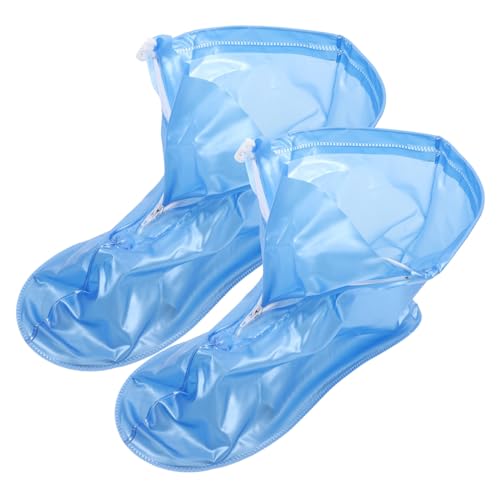 STOBAZA wasserdichte Gummi Schuhüberzieher mit Antirutschschutz Wiederverwendbare Dicke Regenüberschuhe für Damen und Herren rutschfeste Outdoor Überschuhe Universalgröße Faltbar und von STOBAZA