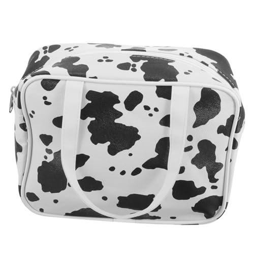 STOBAZA wasserdichte Kosmetiktasche Damen Groß mit Tragegriff PU Make Up Tasche für Reise Alltag Leichter Reise Organizer für Toilettenartikel Tragbar und Vielseitig für Frauen von STOBAZA