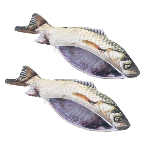 STOBOK 2stücke Fisch Geformt Federmäppchen Als Stifthalter Mit Simulation Fisch Design Für Schreibwaren Aufbewahrungstasche Für Erwachsene in Schule Und Büro von STOBOK