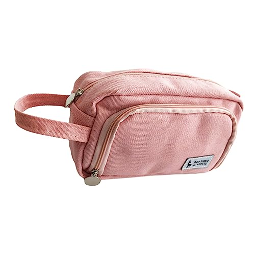 STOBOK 1stk Mäppchen Einfache Federtasche Kosmetiktaschen Reise-Make-up-Taschen Tragbare Bleistifttasche Aufbewahrungstasche Für Stifte Minimalistisch Südkorea Mädchen Segeltuch von STOBOK