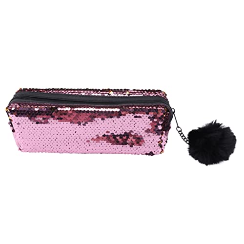 STOBOK 1stk Federmäppchenpaillettenfedermäppchenmakeuppencilcase Geldbörse Mit Pailletten Glitzerbeutel Mit Reißverschluss Pailletten-Kosmetiktasche Polyester Meerjungfrau Student von STOBOK