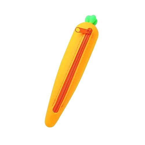 STOBOK Karotten-silikon-Bleistift-etui Schul-briefpapier-Tasche Cartoon-federmäppchen Stift-veranstalter Mit Reißverschluss Für Stifte Radiergummis Und Andere Kleinigkeiten von STOBOK