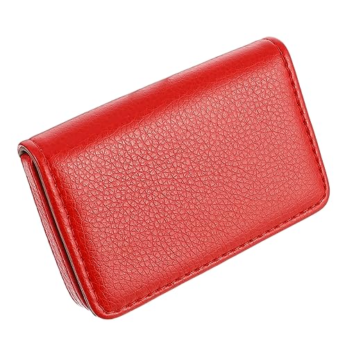 STOBOK 1 Stück Karton Kartenpaket kreditkartenhalter Credit Card Holder Visitenkartenetui kleine Handtasche PU-Halter Namensinhaber Fall tragbar Halterung Kasten rostfreier Stahl von STOBOK