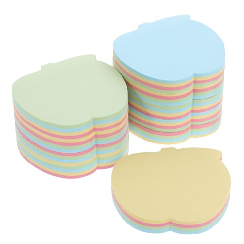 STOBOK 10packungen Notizblöcke in Apfelform Zum Nachfüllen Selbstklebende Leere Notizen Unliniertes Notizpapier Bunte Notizblöcke Für Büro Und Zuhause Schnelle Notizen von STOBOK