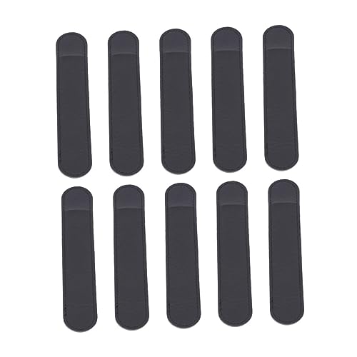 STOBOK 10St Lederetui Stift mit feiner Spitze Handytasche Halter Münze Verpackung Gelstift Stylus Schutzfolie Tablet-Federmäppchen Tablet Stylus Schutzbeutel Stiftabdeckung Black von STOBOK