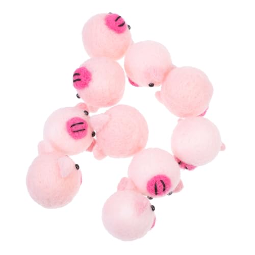 STOBOK 10stücke Diy Filz Schwein Form Dekorationen Schöne Diy Schwein Charme Broschen Kopf Schmuck Lieferung von STOBOK