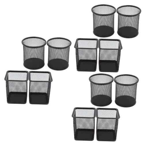 STOBOK Zwillingsnadel Nähmaschine 12 STK Bürobedarf Bleistiftbecher Desktop-Organizer Bleistifthalter Aus Mesh-Stahl Manager Gittergewebe Cd DVD Tasche von STOBOK