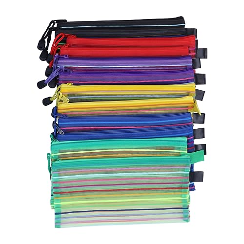 STOBOK 12stücke Reißverschlussetuis Stiftetasche Aus Canvas Mehrzweck-Beutel Für Reisezubehör Kosmetik Und Bürobedarf von STOBOK