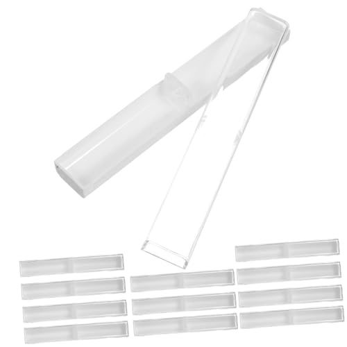 STOBOK 12 Stück Stifteetuis Leeres Stifteetui Stilvolles Und Praktisches Federmäppchen Aus Kunststoff Zum Aufbewahren Und Präsentieren Von Stiften von STOBOK