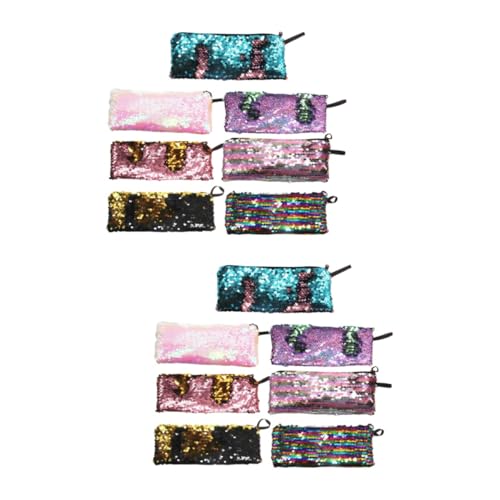 STOBOK 14stücke Glitzernde Meerjungfrau Stiftetui Mit Pailletten Kreative Stiftsammlung Kabel Und Ohrhörer-aufbewahrung Für Schüler Praktischer Organizer Für Schule Und Zuhause von STOBOK