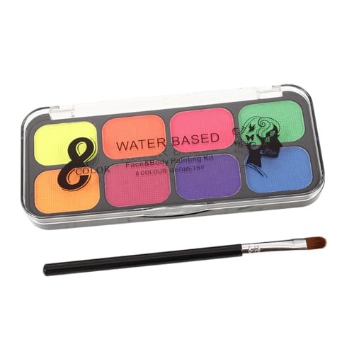 STOBOK 1satz Wasserlöslichen Gesichtsfarben Für Erwachsene Pinsel Für Kreative Gesichtsbemalung Bei Festivals Sportveranstaltungen Und Partys von STOBOK
