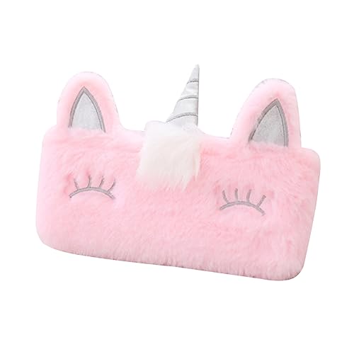 STOBOK 1Stk Einhorn Handtasche Einhorn-Stifthalter Stift-Organizer-Etui Tragetaschen Geldbörse Handtaschen Mäppchen Beutel Winter Reißverschluss Reisetasche Student Rosa von STOBOK