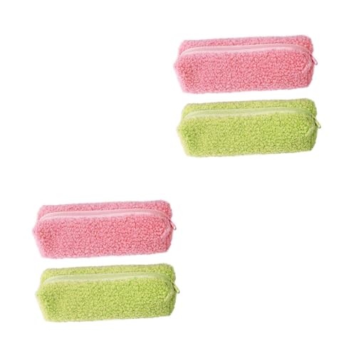 STOBOK 2 Sätze Plüsch Federmäppchen Make -up -Fall Bleistift Kosmetiktasche Schreibwarenstasche Stiftbeutel Tragbare Aufbewahrungstasche Stationäre Tasche Polyester 2 Stück * 2 von STOBOK