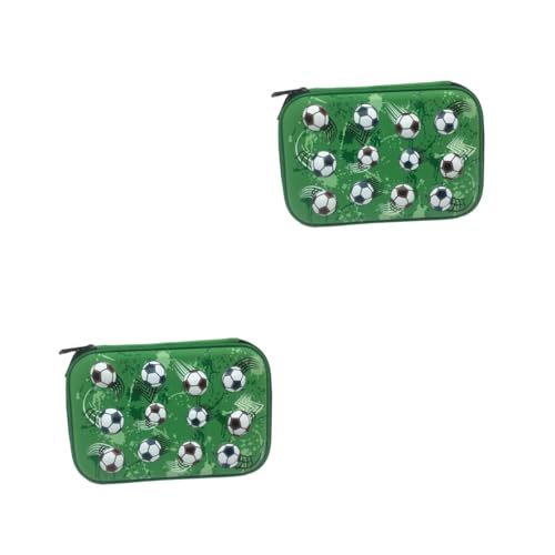 STOBOK 2 Stck. Schreibwaren-Box Aufbewahrungstasche Make-up-pinseletui Mäppchen Tasche Für Bleistift Tasche Für Tasche Für Schminkpinsel Etui Für Kinderbleistift Green von STOBOK